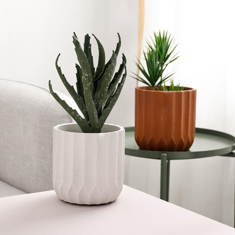 Pureates Textured Ceramic Planters
