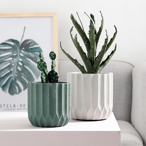 Pureates Textured Ceramic Planters