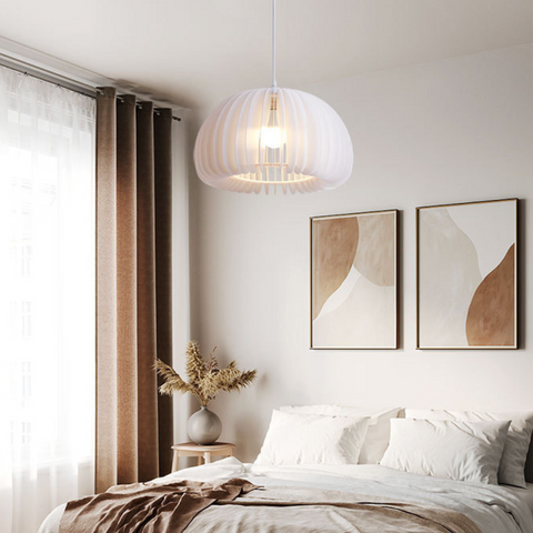 Evolve White Round Hollow Chandelier