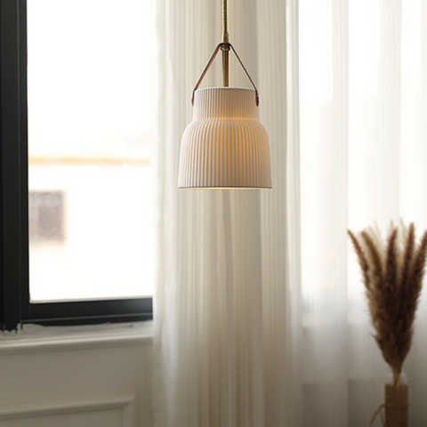 White Ceramic Pendant Light