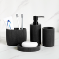 Black Striped Bathroom Accessories 