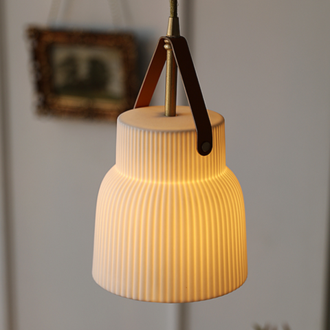 White Ceramic Pendant Light