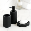 Black Striped Bathroom Accessories 