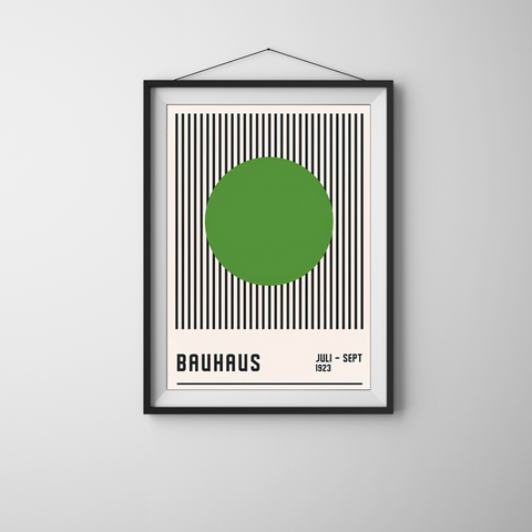 Green Bauhaus Wall Art Print 