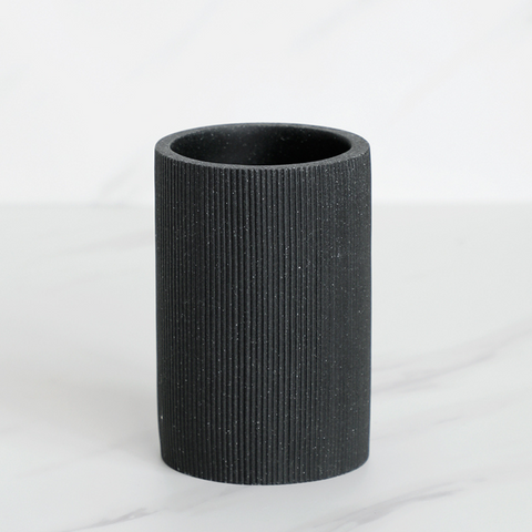 Black Striped Bathroom Accessories 