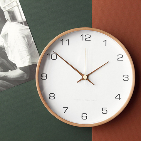 Magnolia Nordic Solid Wood Wall Clock