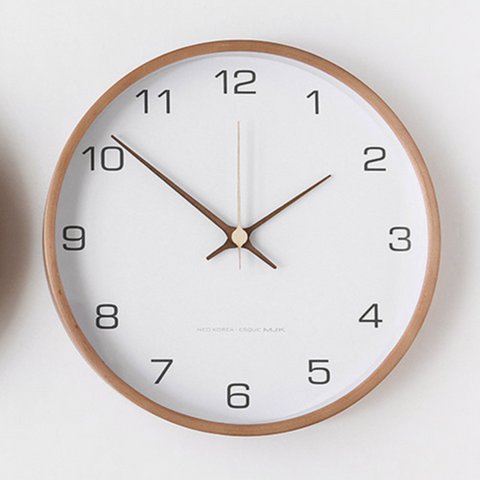 Magnolia Nordic Solid Wood Wall Clock