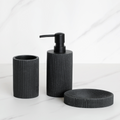 Black Striped Bathroom Accessories 