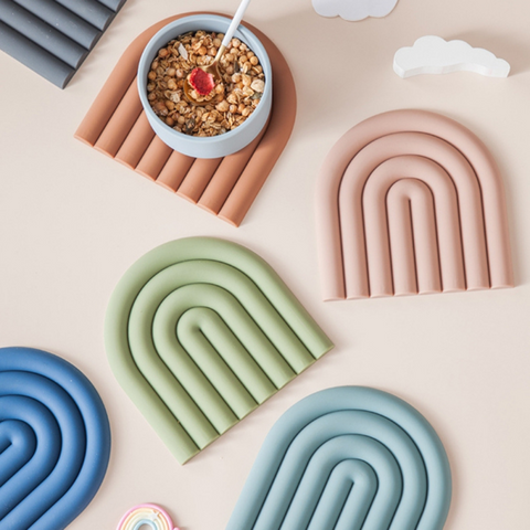 Zephyra Rainbow Shape Silicone Coasters