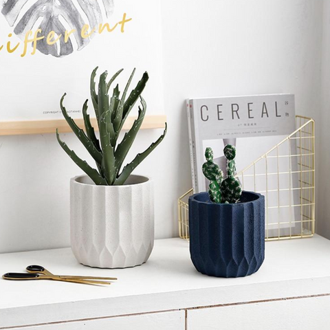 Pureates Textured Ceramic Planters
