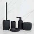 Black Striped Bathroom Accessories 