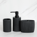 Black Striped Bathroom Accessories 