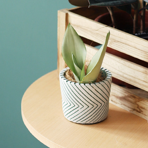 Leafzen Painted Ceramic Planters
