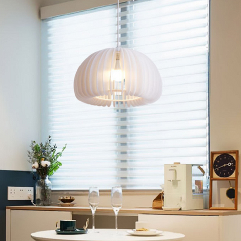 Evolve White Round Hollow Chandelier