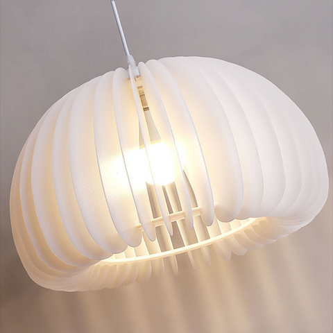 Evolve White Round Hollow Chandelier