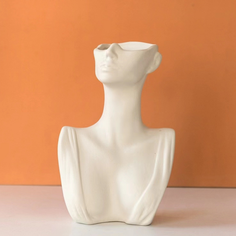 Women's Face Ceramic Vase