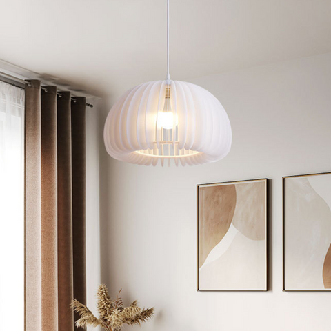 Evolve White Round Hollow Chandelier