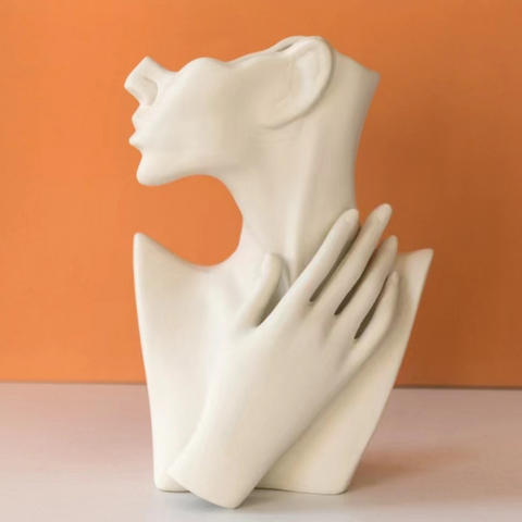 Women's Face Ceramic Vase