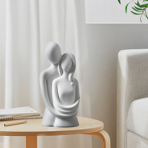 Opaline Nordic Hugging Couple Statue